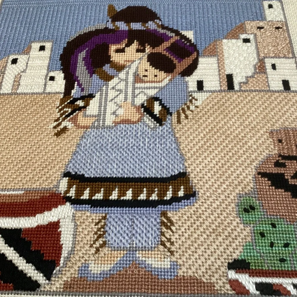Unbranded handcrafted needlepoint
